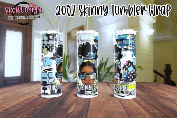 Afro 911 Dispatcher Life: Graphics for Tumbler Wraps