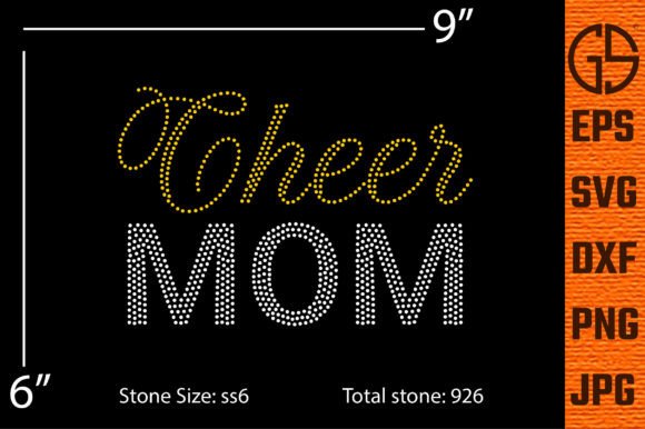 Cheer Mom Rhinestone Template: Crafts and Graphics Review