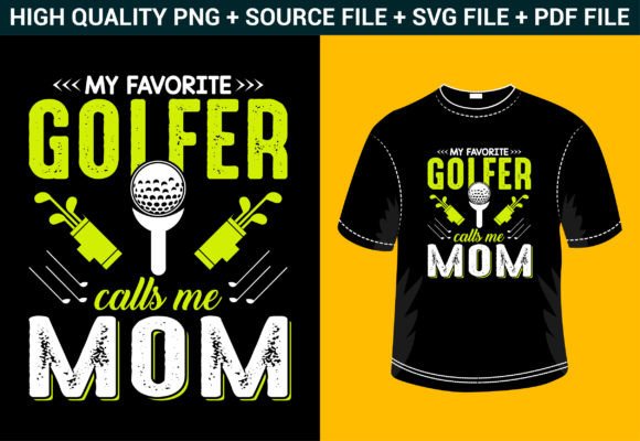Golfer Mom Graphics for T-Shirt Designs
