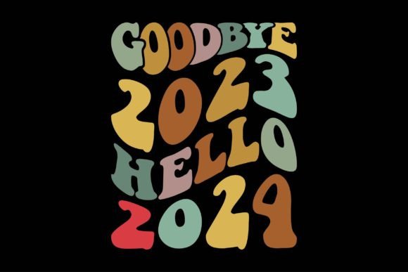 Goodbye 2023 Hello 2024 Graphics for T-Shirt Designs