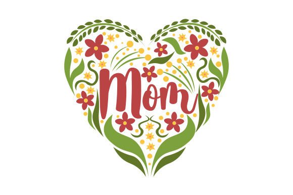 Mom Heart, Scribble for Mother's Day Crafts