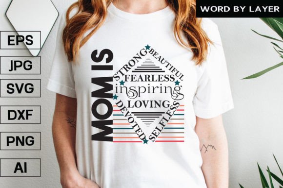 Mom is Strong: Bold Graphics for T-Shirt Designs