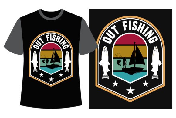 Out Fishing Graphics: Premium T-Shirt Designs