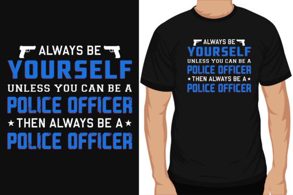 Police Officer Typography: Premium Graphics & T-Shirt Designs
