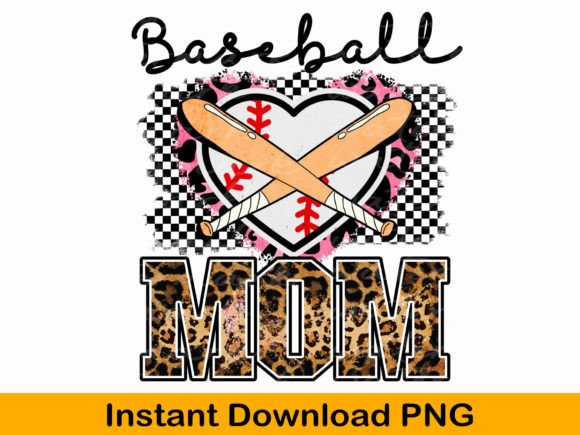 Retro Baseball Mom Graphics for T-Shirt Designs