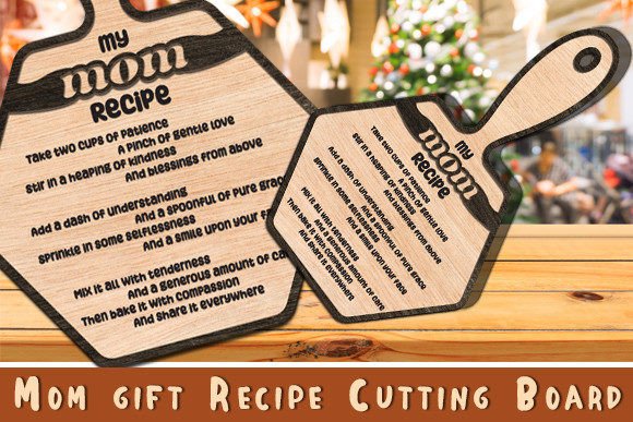Review: Mom Gift Recipe Cutting Board Laser Cut Design