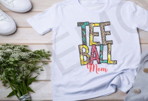 Tee Ball Mom PNG: Graphics for T-Shirt Designs