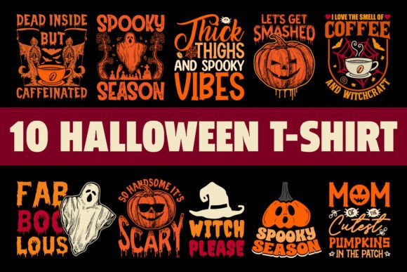 Vintage Halloween Graphics for T-Shirt Designs